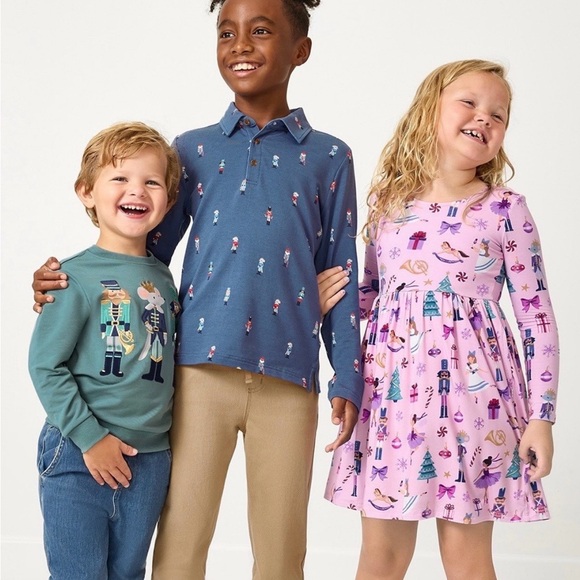 Little Sleepies Pink Nutcracker Print Dress - Picture 3 of 5